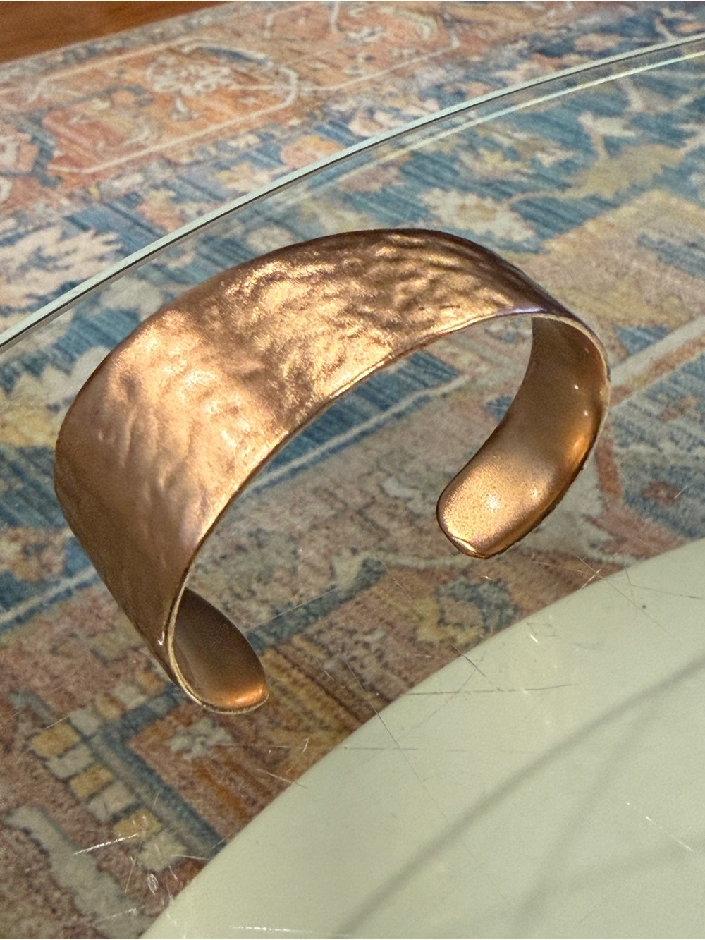 Kendra Scott Rose Gold Hammered Cuff Bracelet